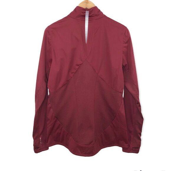 Saucony Women’s Red Run Shield Front Zip Long Sleeve Thumb Hole Jacket Size L - Picture 2 of 12
